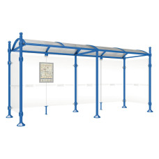 PROCITY Wartehalle PROVINCE, 2 Seitenverkleidungen, L 5000 mm.