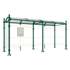 PROCITY Wartehalle PROVINCE, 2 Seitenverkleidungen, L 5000 mm.