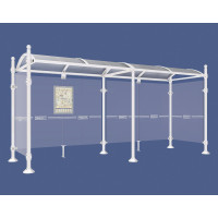 PROCITY Wartehalle PROVINCE, 2 Seitenverkleidungen, L 5000 mm.