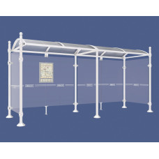 PROCITY Wartehalle PROVINCE, 2 Seitenverkleidungen, L 5000 mm.