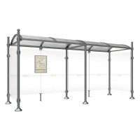 PROCITY Wartehalle PROVINCE, 2 Seitenverkleidungen, L 5000 mm.