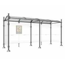 PROCITY Wartehalle PROVINCE, 2 Seitenverkleidungen, L 5000 mm.