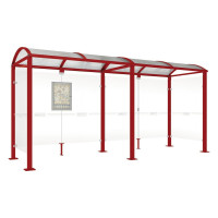 Procity Wait Hall Square Tube, 2 Side Panels, L 5000 mm