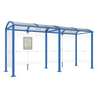 PROCITY WarteHalle Vierkantrohr, 2 Seitenverkleidungen, L 5000 mm.