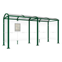 PROCITY WarteHalle Vierkantrohr, 2 Seitenverkleidungen, L 5000 mm.