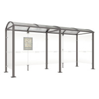 PROCITY WarteHalle Vierkantrohr, 2 Seitenverkleidungen, L 5000 mm.