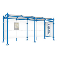Procity Waiting Hall Province, 1 Showcase 2000 Double-Sided with 1 Side Panel, L 5000 mm.