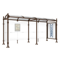 Procity Waiting Hall Province, 1 Showcase 2000 Double-Sided with 1 Side Panel, L 5000 mm.