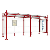 Procity Waiting Hall Province, 1 Showcase 2000 Double-Sided with 1 Side Panel, L 5000 mm.
