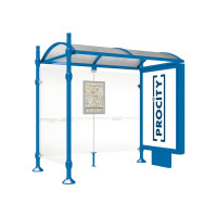 Procity Waiting Hall Province, 1 Lightbox on Pedestal & 1 Side Panel, L 2500 mm.