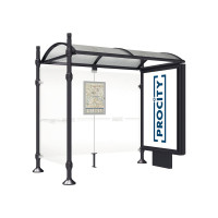 Procity Waiting Hall Province, 1 Lightbox on Pedestal & 1 Side Panel, L 2500 mm.