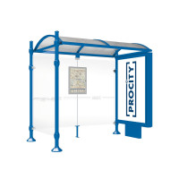 Procity Waiting Hall Province, 1 Lightbox on Pedestal & 1 Side Panel, L 2500 mm.