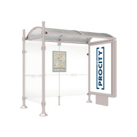 Procity Waiting Hall Province, 1 Lightbox on Pedestal & 1 Side Panel, L 2500 mm.