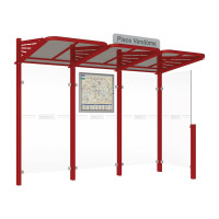 PROcity Wartehalle CONVI - STANDARD, 1 Seitenverkleidung rechts, L 3107 mm.