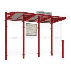 PROcity Wartehalle CONVI - STANDARD, 1 Seitenverkleidung rechts, L 3107 mm.