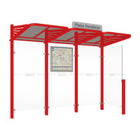 PROcity Wartehalle CONVI - STANDARD, 1 Seitenverkleidung rechts, L 3107 mm.