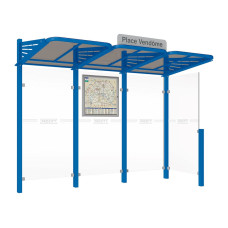 PROcity Wartehalle CONVI - STANDARD, 1 Seitenverkleidung rechts, L 3107 mm.