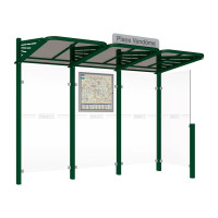 PROcity Wartehalle CONVI - STANDARD, 1 Seitenverkleidung rechts, L 3107 mm.