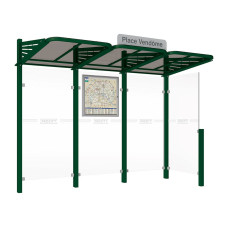 PROcity Wartehalle CONVI - STANDARD, 1 Seitenverkleidung rechts, L 3107 mm.