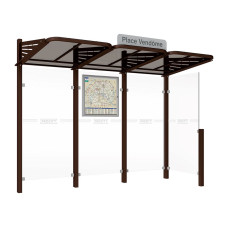 PROcity Wartehalle CONVI - STANDARD, 1 Seitenverkleidung rechts, L 3107 mm.