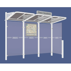 PROcity Wartehalle CONVI - STANDARD, 1 Seitenverkleidung rechts, L 3107 mm.