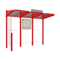 PROCITY Wartehalle CONVI - Standard, 1 Seitenverkleidung links, L 3107 mm.