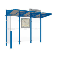PROCITY Wartehalle CONVI - Standard, 1 Seitenverkleidung links, L 3107 mm.