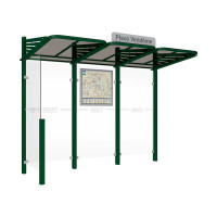 PROCITY Wartehalle CONVI - Standard, 1 Seitenverkleidung links, L 3107 mm.