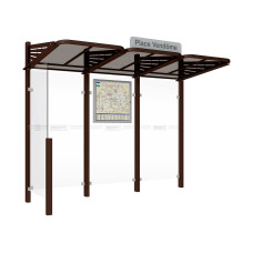 PROCITY Wartehalle CONVI - Standard, 1 Seitenverkleidung links, L 3107 mm.