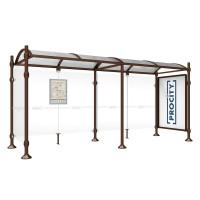 Procity Waiting Hall Province, 1 Showcase 2000 Double-Sided with 1 Side Panel, L 5000 mm.