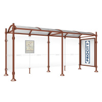 Procity Waiting Hall Province, 1 Showcase 2000 Double-Sided with 1 Side Panel, L 5000 mm.