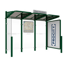 PROcity WarteHalle CONVI - STANDARD, 1 doppelseitiger SchauKasten 