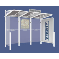 PROcity WarteHalle CONVI - STANDARD, 1 doppelseitiger SchauKasten 