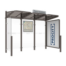 PROcity WarteHalle CONVI - STANDARD, 1 doppelseitiger SchauKasten 
