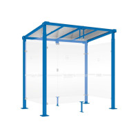 PROCITY Raucherunterstand Milano, Tiefe 1560 mm, L 2520 mm.