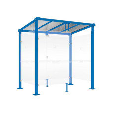 Procity Smoking Shelter Milano, Depth 1560 mm, Length 2520 mm.