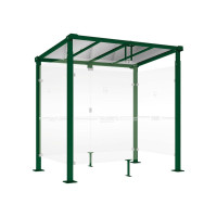 PROCITY Raucherunterstand Milano, Tiefe 1560 mm, L 2520 mm.