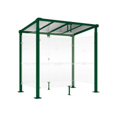 Procity Smoking Shelter Milano, Depth 1560 mm, Length 2520 mm.