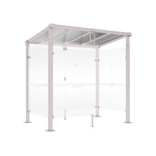 Procity Smoking Shelter Milano, Depth 1560 mm, Length 2520 mm.