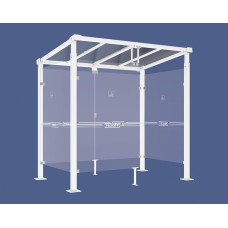 Procity Smoking Shelter Milano, Depth 1560 mm, Length 2520 mm.