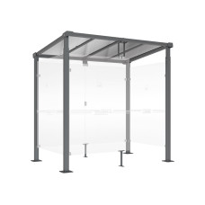 Procity Smoking Shelter Milano, Depth 1560 mm, Length 2520 mm.