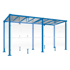 PROCITY Raucherunterstand Milano, Tiefe 1560 mm, Länge 5040 mm