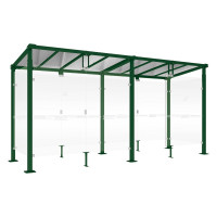 PROCITY Raucherunterstand Milano, Tiefe 1560 mm, Länge 5040 mm