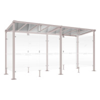 Procity Smoker Shelter Milano, Depth 1560 mm, Length 5040 mm.