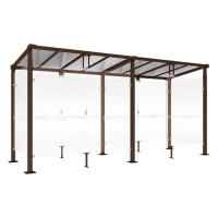 Procity Smoker Shelter Milano, Depth 1560 mm, Length 5040 mm.
