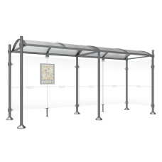 PROCITY Wartehalle Province, 1 Seitenverkleidung, L 5000 mm.