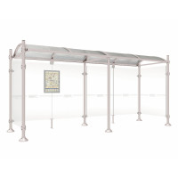 PROCITY Wartehalle PROVINCE, 2 Seitenverkleidungen, L 5000 mm.