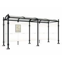 PROCITY Wartehalle PROVINCE, 2 Seitenverkleidungen, L 5000 mm.