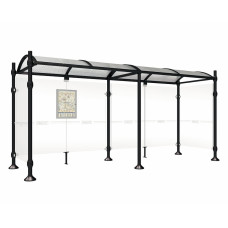 PROCITY Wartehalle PROVINCE, 2 Seitenverkleidungen, L 5000 mm.