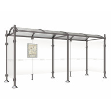 PROCITY Wartehalle PROVINCE, 2 Seitenverkleidungen, L 5000 mm.